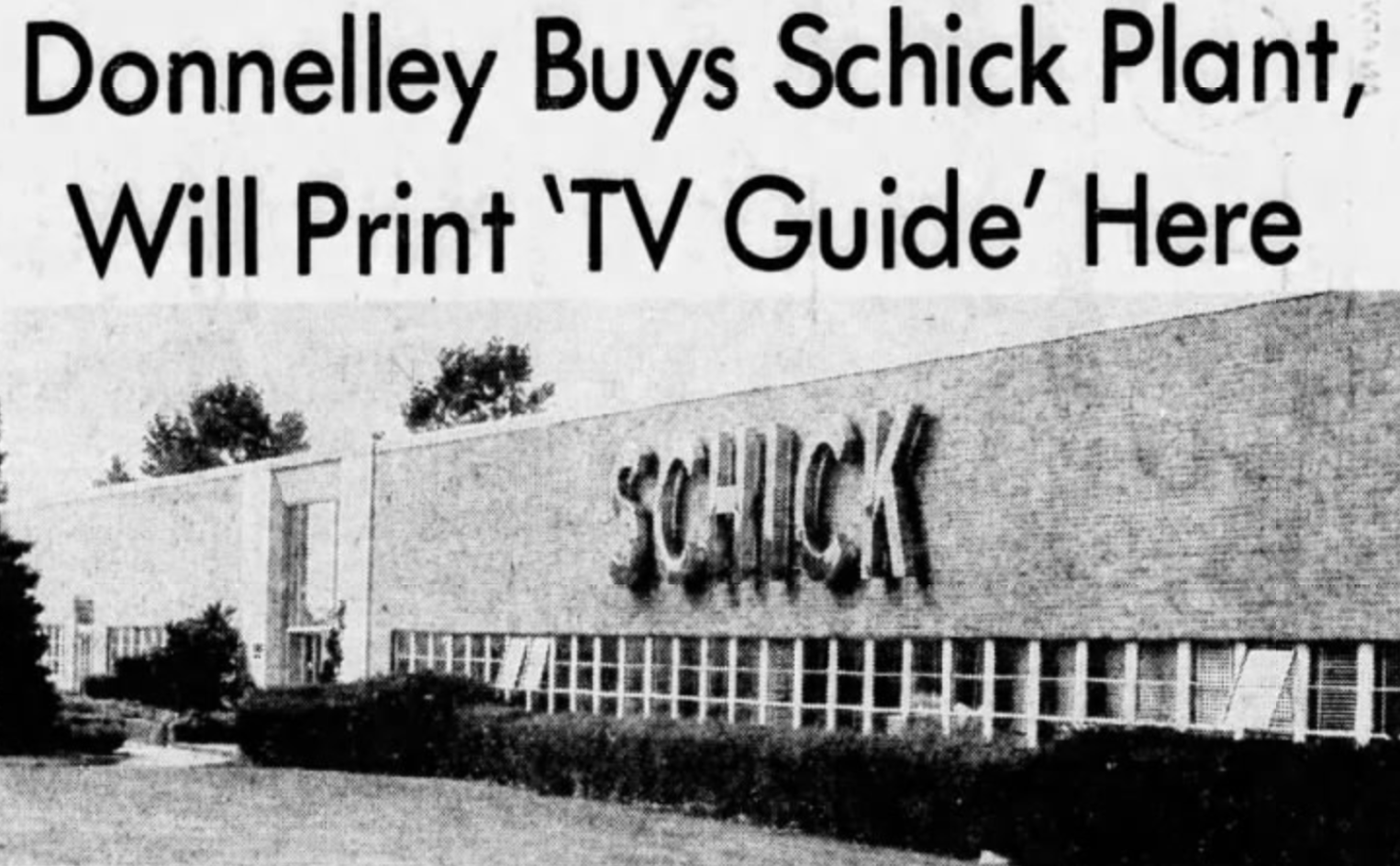 Donnelley Schick plant 1979